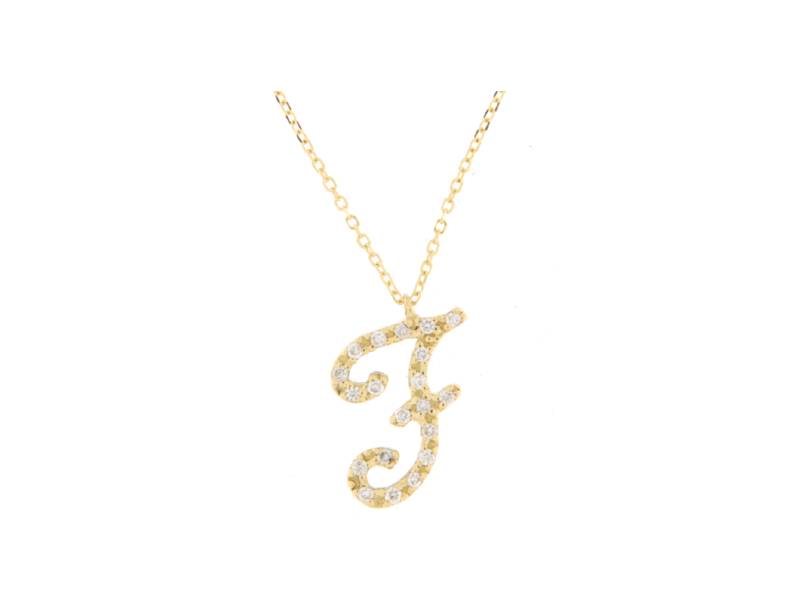 18KT YELLOW GOLD NECKLACE WITH DIAMONDS 